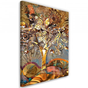 Tablou „Tree of the Love Klimt”, panza, 90 x 60 x 3 cm - Img 3