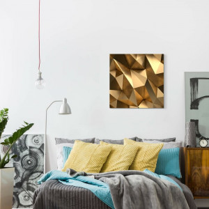 Tablou 3D, auriu, 90 x 90 cm - Img 3