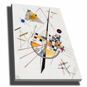 Tablou canvas Re-Bloom, model abstract, lemn/panza, multicolor, 70 x 100 cm - Img 1