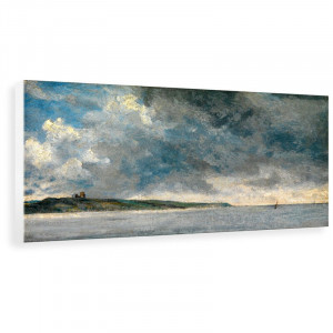 Tablou Coastal Scene with Cliffs by John Constable, 50.6 cm H x 100 cm W x 3.8 cm D - Img 2