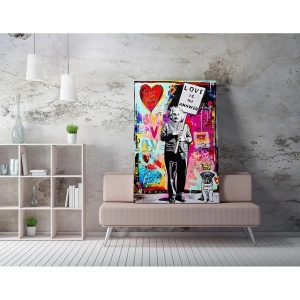 Tablou decorativ canvas 50x70 cm, 50% bumbac/50% poliester, imprimare digitala, rama lemn 2x3 cm, multicolor - Verificat A · Re-Bloom - Img 2