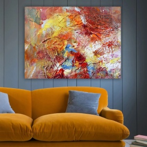 Tablou decorativ canvas, 70x100 cm, panza 100%, cadru lemn 100% grosime 3 cm, multicolor - Verificat A · Re-Bloom - Img 3