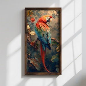 Tablou decorativ inramat MDF 25x50x3.5 cm, MDF 3mm, rama lemn pin 100%, 1.5 kg, multicolor - Verificat A · Re-Bloom - Img 2