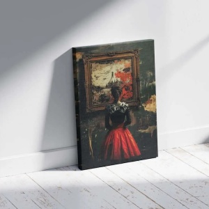 Tablou decorativ Re-Bloom, lemn/panza, multicolor, 45 x 70 cm - Img 2