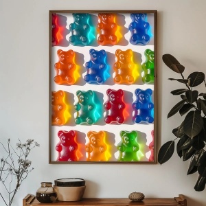 Tablou decorativ Re-Bloom, MDF/lemn masiv, multicolor, 35 x 47 x 3,5 cm