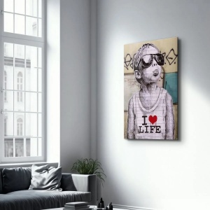 Tablou decorativ Re-Bloom, model copil, sticla temperata, multicolor, 46 x 72 cm - Img 2