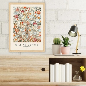 Tablou decorativ Re-Bloom, model floral, lemn, multicolor, 35 x 45 cm - Img 2