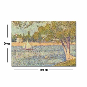 Tablou decorativ Re-Bloom, model peisaj, lemn/panza, multicolor, 100 x 70 cm - Img 2