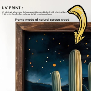 Tablou decorativ Re-Bloom, model peisaj, MDF/lemn masiv, multicolor, 40 x 120 x 3,5 cm - Img 2