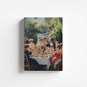 Tablou decorativ Re-Bloom, panza/lemn, multicolor, 45 x 70 cm