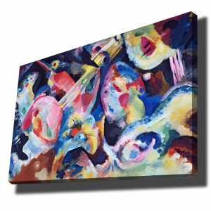 Tablou decorativ Re-Bloom, panza/lemn, multicolor, 70 x 100 cm - Img 1