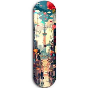 Tablou decorativ Re-Bloom, sticla securizata, multicolor, 20 x 80 cm