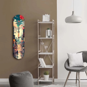Tablou decorativ Re-Bloom, sticla securizata, multicolor, 20 x 80 cm - Img 3
