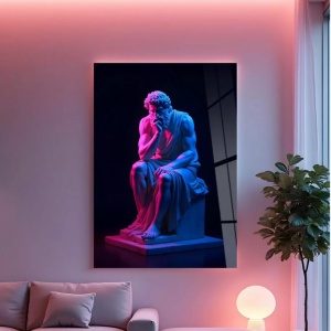 Tablou decorativ Re-Bloom, sticla securizata, multicolor, 50 x 70 cm - Img 2