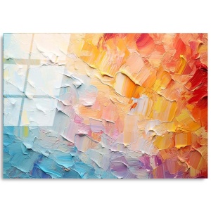 Tablou decorativ Re-Bloom, sticla securizata, multicolor, 70 x 100 cm - Img 4