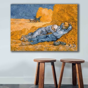 Tablou decorativ Re-Bloom, Vincent van Gogh, panza/lemn, multicolor, 70 x 100 cm - Img 2
