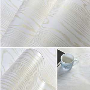 Tapet autoadeziv Hode, PVC, alb/auriu, 40 x 200 cm - Img 2
