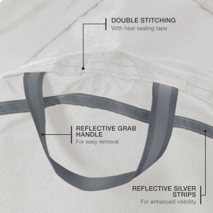 TeamObsidian husa protectie biciclete XXL, pentru 3 biciclete, poliester Oxford 300D, Gri - Verificat A · Re-Bloom - Img 5