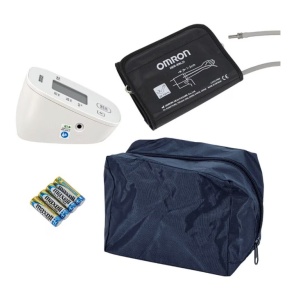 Tensiometru complet automat de brat Omron M300, Tehnologie IntelliSense, Afisaj LCD, Adaptor AC, Alb, Resigilat, Grad A - Img 3