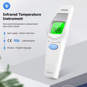 Termometru electronic fara contact XDhope, polipropilena, alb, LCD