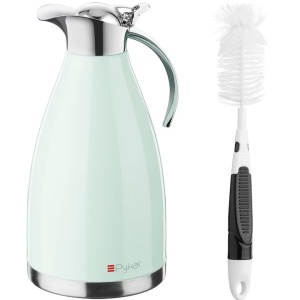 Termos tip Carafa, Pykal, Otel inoxidabil, Pereti dublii izolati in vid 24h, 2 L, Perie de curatare, Verde, Resigilat, Grad B