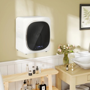 Uscator de rufe cu aer Re-Bloom, inox/tabla laminata/ABS, 48x40x56 cm, 4 kg, 800W, temporizator, program inteligent, max 60dB, alb/negru - Verificat A · Re-Bloom - Img 2