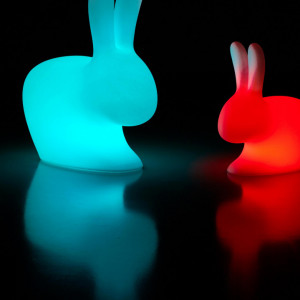Veioza cu telecomanda Rabbit, alba, 69 x 80 x 40 cm, 8w - Img 2