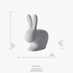 Veioza cu telecomanda Rabbit, alba, 69 x 80 x 40 cm, 8w - Img 7