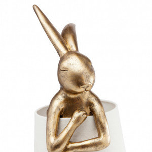 Veioza Rabbit, alb/auriu, 23 x 68 cm - Img 3