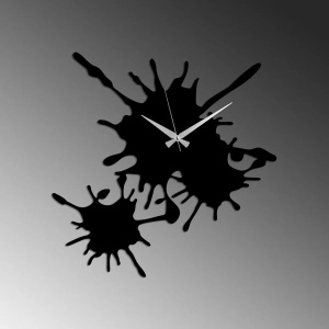 Wallxpert ceas de perete decorativ, metal 100% grosime 1.5mm, 49x49 cm, mecanism AA, 0.431 kg, negru - Verificat A · Re-Bloom - Img 2
