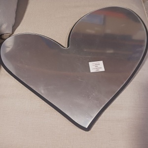 Wallxpert oglinda decorativa model inima 43x48 cm, plexiglas 1mm, spuma EVA 10mm, benzi duble adezive, argintiu - Verificat B · Re-Bloom - Img 5
