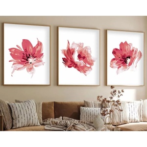 Wallxpert set 3 tablouri decorative inramate, 3x50x70 cm, MDF 3mm, cadru lemn solid 2.5 cm, multicolor - Verificat A · Re-Bloom - Img 5