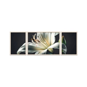 Wallxpert set 3 tablouri decorative MDF/lemn solid, 2x50x35 cm + 1x50x70 cm, MDF 3mm, cadru lemn 2 cm, multicolor - Verificat A · Re-Bloom
