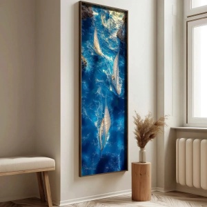 Wallxpert tablou decorativ inramat, 40x120 cm, MDF 3mm, imprimare UV, cadru lemn pin 3.5mm, format panoramic, multicolor - Verificat A · Re-Bloom - Img 2