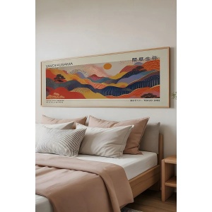 Wallxpert tablou decorativ inramat, 50x120 cm, MDF 2.7mm, cadru lemn masiv 2 cm, imprimare digitala, format panoramic, multicolor - Verificat A · Re-Bloom - Img 4