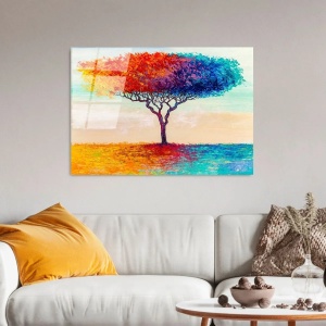 Wallxpert tablou decorativ pe sticla temperata, 70x100 cm, sticla 100% grosime 4mm, multicolor - Verificat A · Re-Bloom - Img 3
