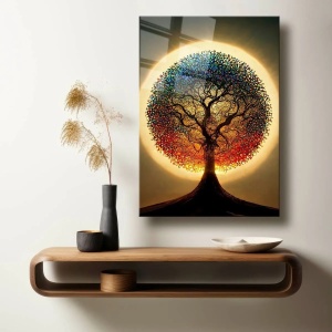 Wallxpert tablou decorativ pe sticla temperata, 70x100 cm, sticla 100% grosime 4mm, imprimare UV, multicolor - Verificat A · Re-Bloom - Img 5