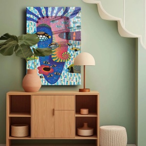 Wallxpert tablou din sticla securizata 50x70 cm, sticla calita 4mm, imprimare UV, multicolor - Verificat A · Re-Bloom - Img 4