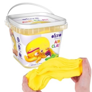 Air Clay pentru modelaj, 200g, Okto - Galben - Img 1