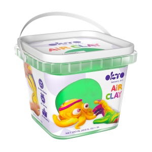 Air Clay pentru modelaj, 200g, Okto - Verde - Img 2