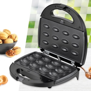 Aparat de facut prajituri sub forma de nuci Heinner Dessert HNM-750BKS, Putere 750W, Capacitate 12 buc., Placi detasabile cu invelis neaderent, Negru/Argintiu - Img 4