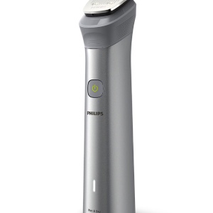 Aparat de tuns barba si parul 12 in 1 PHILIPS Multigroom All in One MG5940/15, tehnologie BeardSense, lame din otel cu auto-ascutire, 11 setari de lungime, rezistent la apa, husa, Negru / Argintiu, Resigilat, Grad A
