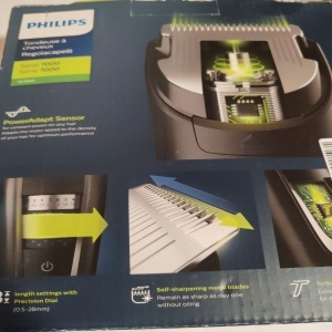 Aparat de tuns PHILIPS HC7650/15, 0.5-28 mm, 28 trepte, Litiu-Ion, Lavabil, Negru/Albastru, Resigilat, Grad A - Img 2