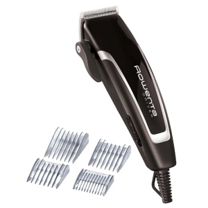 Aparat de tuns Rowenta Driver TN1603F0, 3000rpm, setarea lungimii barbii 1-14mm, 20 pozitii pentru lungimea de taiere a parului, Negru/Argintiu, Resigilat, Grad A