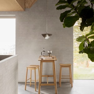 Barlow set 2 scaune de bar 44x39.5x76.8 cm, lemn de stejar si cauciuc furnirut, MDF lacuit, certificat FSC MIX, natur - Verificat A · Re-Bloom - Img 3