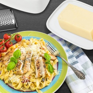 Belle Vous untiera ceramica cu capac, 16.4x13cm, capacitate 500g, fara BPA/plumb, rezistenta temperatura, compatibila frigider/microunde, alb - Verificat A · Re-Bloom - Img 2
