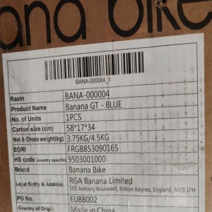 Bicicleta fara pedale Balance Bike, banana bike, 12 inch, varsta 2-5 ani, cadru din aluminiu, albastru, Resigilat, Grad A - Img 6