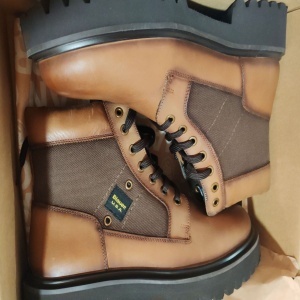 Blauer, Ghete de piele cu insertii textile Buxton, Maro cognac, 44, Resigilat, Grad A - Img 2