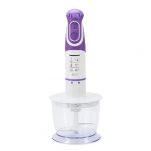 Blender de mana Heinner HB-600UV, Putere 600W, 5 viteze, Functie Turbo, Tel, Tocator, Alb/Ultraviolet - Img 2