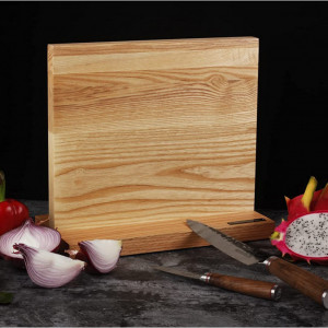 Bloc magnetic pentru cutite YOUSUNLONG, lemn, natur, 32 x 15,5 x 29 cm - Img 5